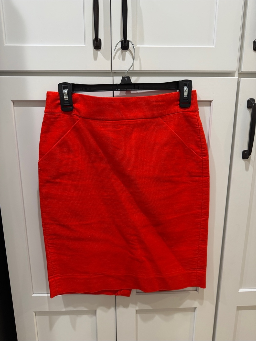 J. Crew Bright Red Pencil Skirt